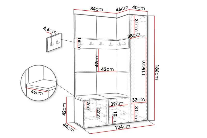 Hollan Hallmöbelset - Möbler - Hall & entré - Möbelset för hall & entré