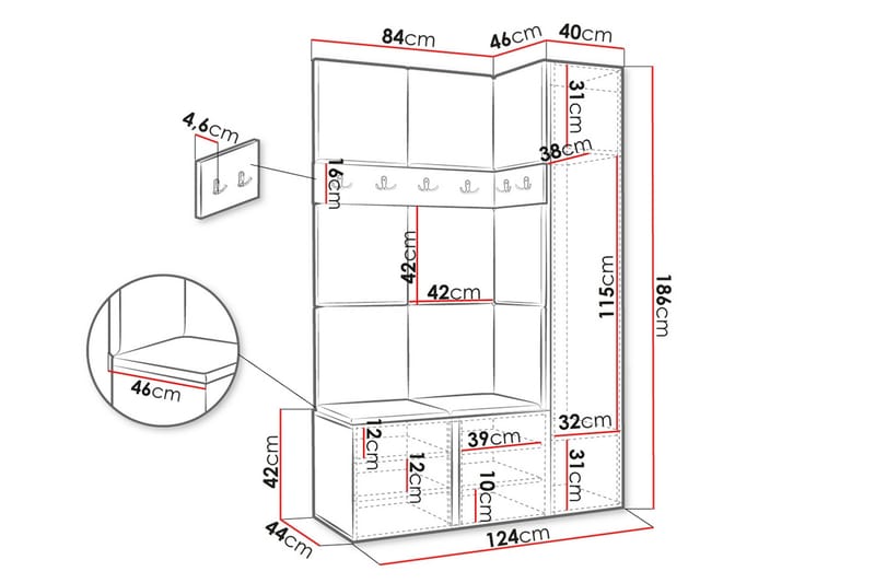 Hollan Hallmöbelset - Möbler - Hall & entré - Möbelset för hall & entré