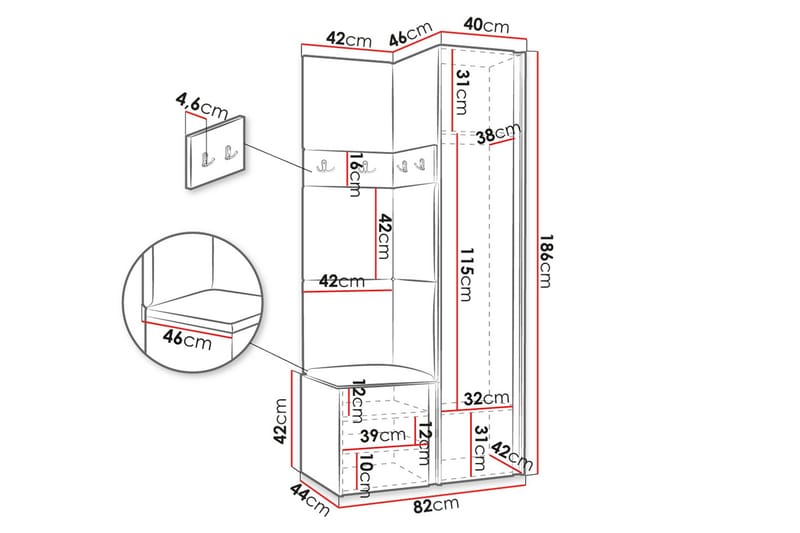 Hollan Hallmöbelset - Möbler - Hall & entré - Möbelset för hall & entré