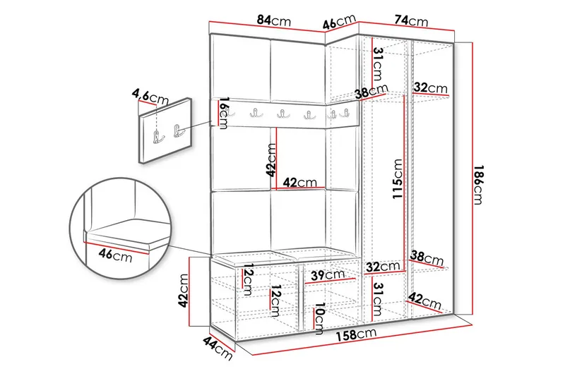 Hollan Hallmöbelset - Möbler - Hall & entré - Möbelset för hall & entré