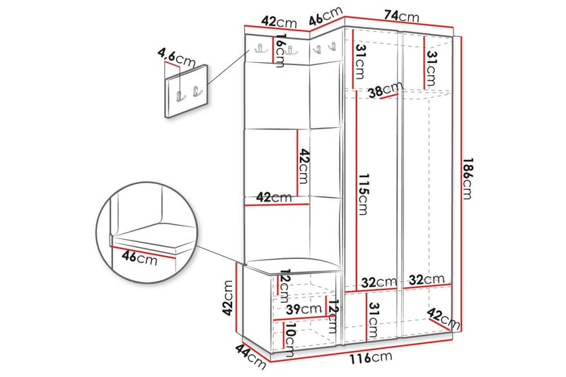 Hollan Hallmöbelset - Möbler - Hall & entré - Möbelset för hall & entré
