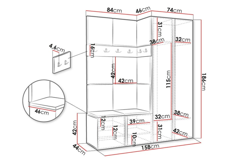 Hollan Hallmöbelset - Möbler - Hall & entré - Möbelset för hall & entré