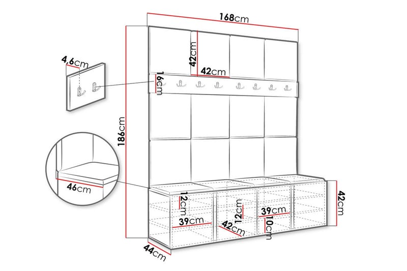 Hollan Hallmöbelset - Möbler - Hall & entré - Möbelset för hall & entré