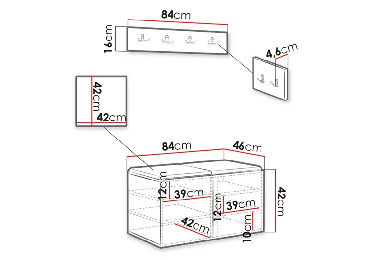 Hollan Hallmöbelset - Möbler - Hall & entré - Möbelset för hall & entré