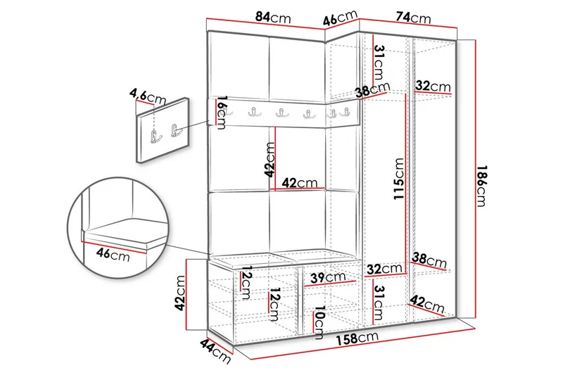 Hollan Hallmöbelset - Möbler - Hall & entré - Möbelset för hall & entré
