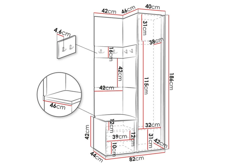 Hollan Hallmöbelset - Möbler - Hall & entré - Möbelset för hall & entré
