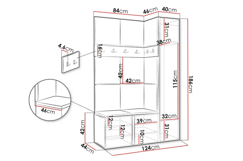 Hollan Hallmöbelset - Möbler - Hall & entré - Möbelset för hall & entré
