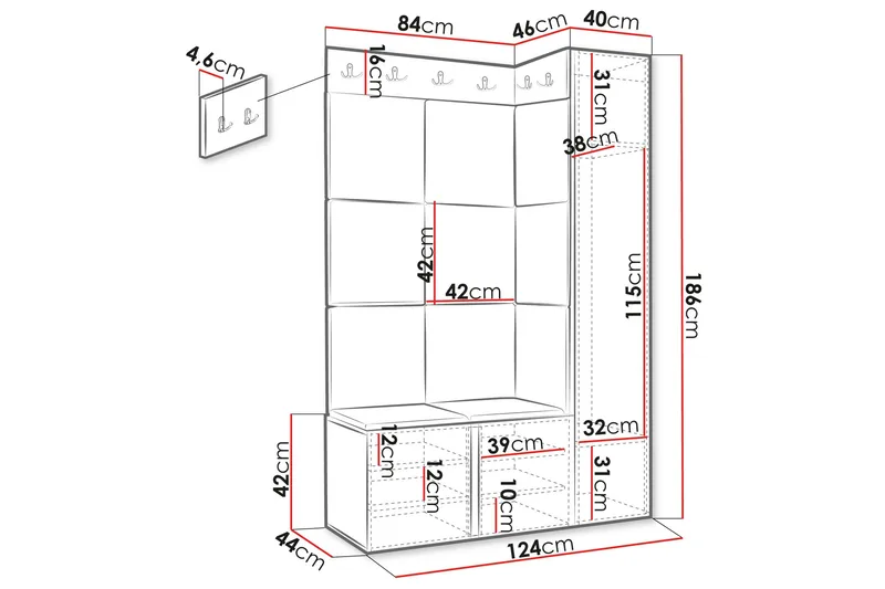 Hollan Hallmöbelset - Möbler - Hall & entré - Möbelset för hall & entré