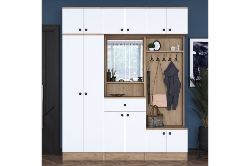 Honny Hallmöbelset Brun/Vit - Hanah Home - Möbler - Hall & entré - Möbelset för hall & entré