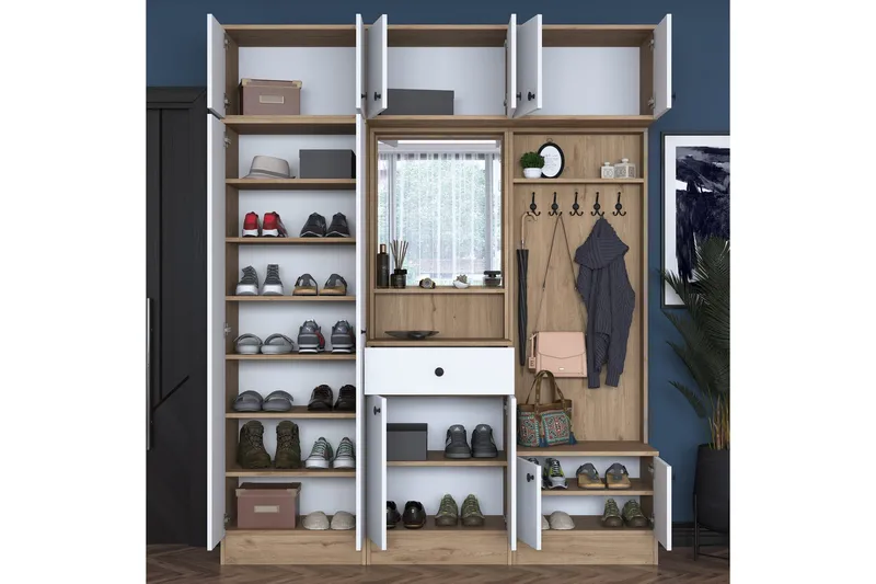 Honny Hallmöbelset Brun/Vit - Hanah Home - Möbler - Hall & entré - Möbelset för hall & entré