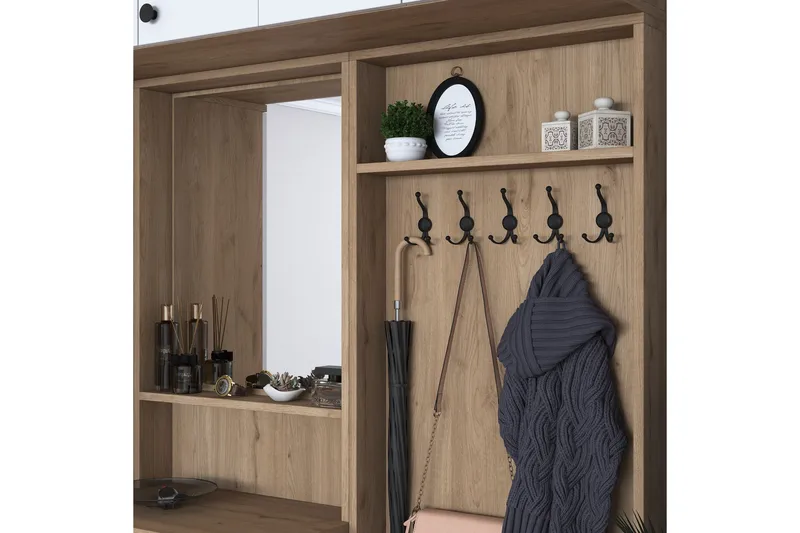 Honny Hallmöbelset Brun/Vit - Hanah Home - Möbler - Hall & entré - Möbelset för hall & entré