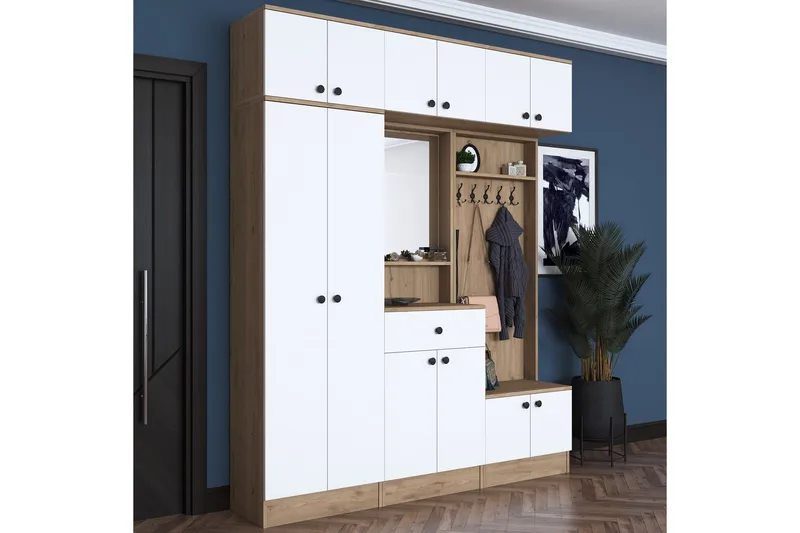 Honny Hallmöbelset Brun/Vit - Hanah Home - Möbler - Hall & entré - Möbelset för hall & entré