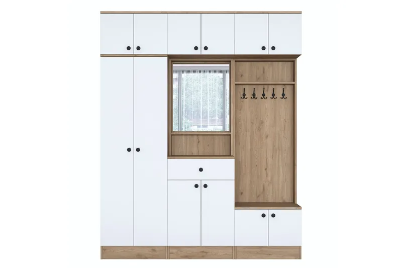 Honny Hallmöbelset Brun/Vit, Hanah Home