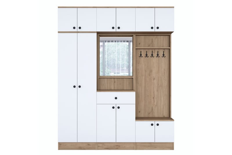 Honny Hallmöbelset Brun/Vit, Hanah Home