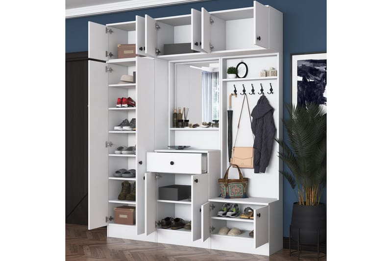 Honny Hallmöbelset Vit - Hanah Home - Möbler - Hall & entré - Möbelset för hall & entré