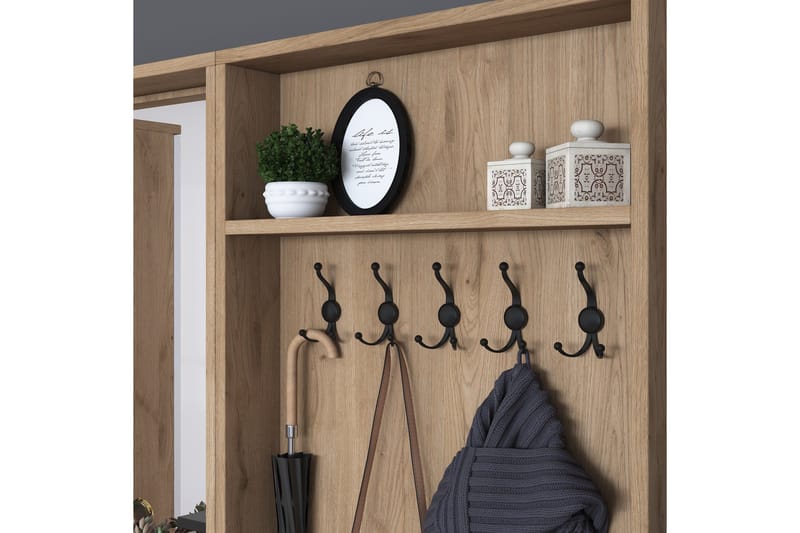 Hooda Hallmöbelset Brun/Vit - Hanah Home - Möbler - Hall & entré - Möbelset för hall & entré