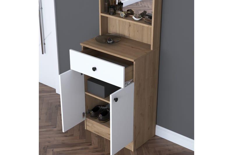 Hooda Hallmöbelset - Valnöt/Vit - Möbler - Hall & entré - Möbelset för hall & entré