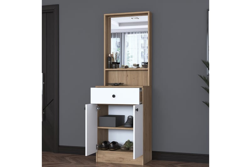 Hooda Hallmöbelset - Valnöt/Vit - Möbler - Hall & entré - Möbelset för hall & entré