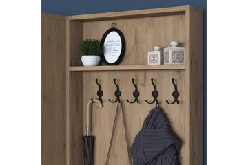 Hooda Hallmöbelset Vit/Brun - Hanah Home - Möbler - Hall & entré - Möbelset för hall & entré
