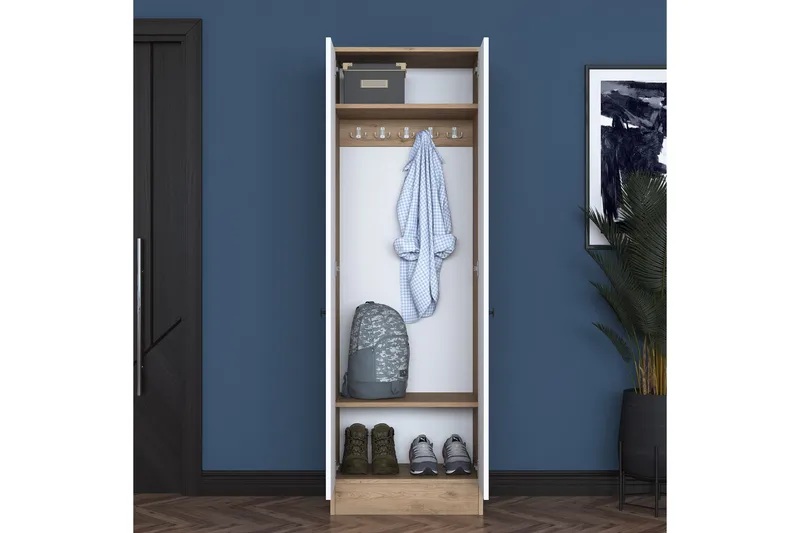 Hooda Hallmöbelset Vit/Brun - Hanah Home - Möbler - Hall & entré - Möbelset för hall & entré