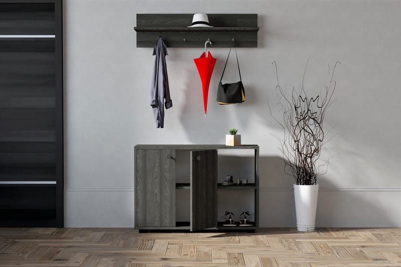 ACTMAAL Hallmöbelset 30x90 cm Antracit - Möbler - Hall & entré - Möbelset för hall & entré