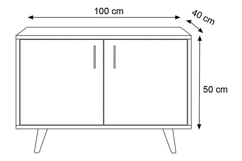 ANDPUS Hallmöbelset 50x100 cm Natur/Vit - Möbler - Hall & entré - Möbelset för hall & entré