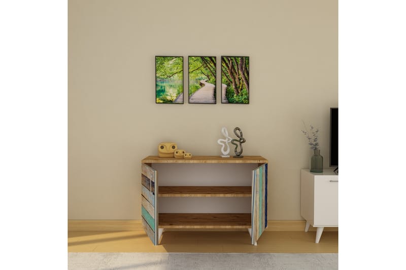 ANDPUS Hallmöbelset 50x100 cm Natur/Vit - Möbler - Hall & entré - Möbelset för hall & entré