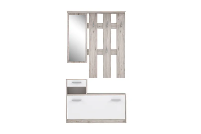 Breslau Hallmöbelset 98x180 cm - Beige/Brun/Vit - Möbler - Hall & entré - Möbelset för hall & entré