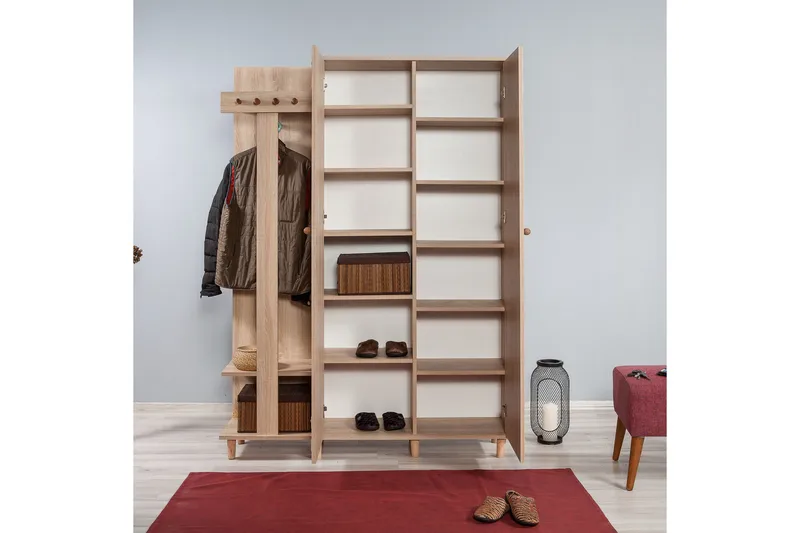 Brokind Klädförvaring 135 cm - Brun - Möbler - Hall & entré - Möbelset för hall & entré