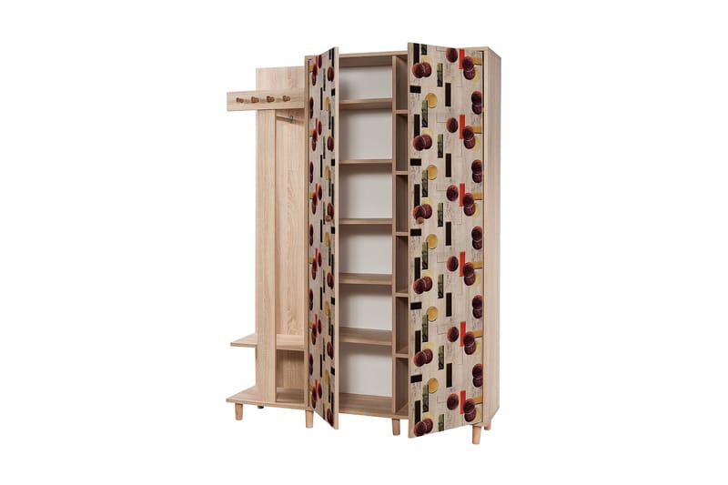 Brokind Klädförvaring 135 cm - Brun/Ek - Möbler - Hall & entré - Möbelset för hall & entré