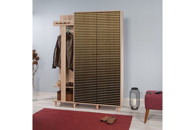 Brokind Klädförvaring 135 cm - Brun/Flerfärgad - Möbler - Hall & entré - Möbelset för hall & entré