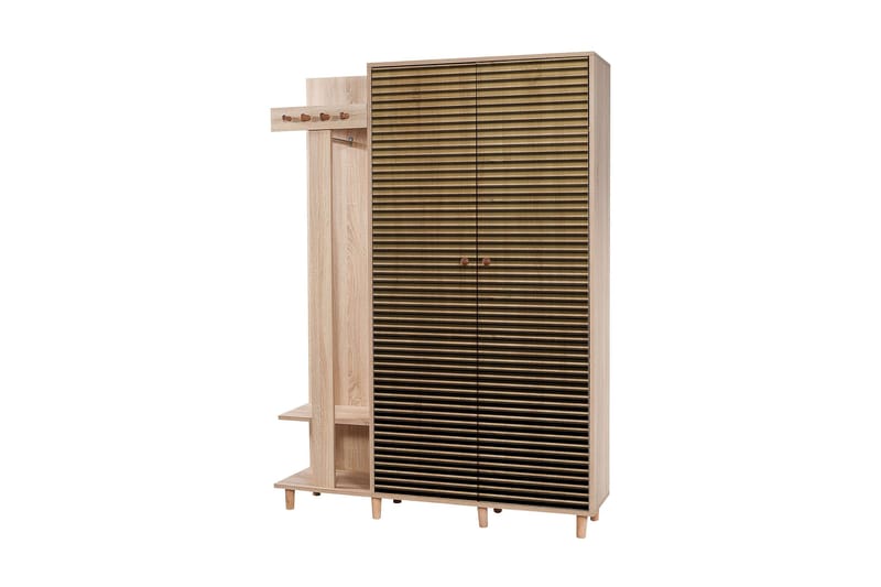 Brokind Klädförvaring 135 cm - Brun/Flerfärgad - Möbler - Hall & entré - Möbelset för hall & entré