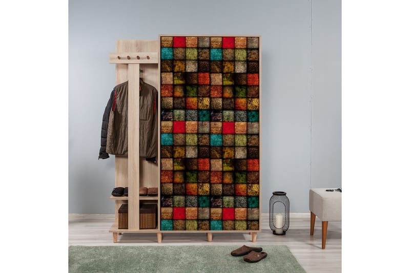 Brokind Klädförvaring 135 cm - Brun/Röd - Möbler - Hall & entré - Möbelset för hall & entré