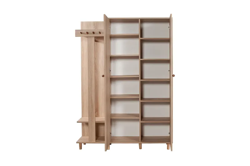 Brokind Klädförvaring 135 cm - Ek/Brun - Möbler - Hall & entré - Möbelset för hall & entré