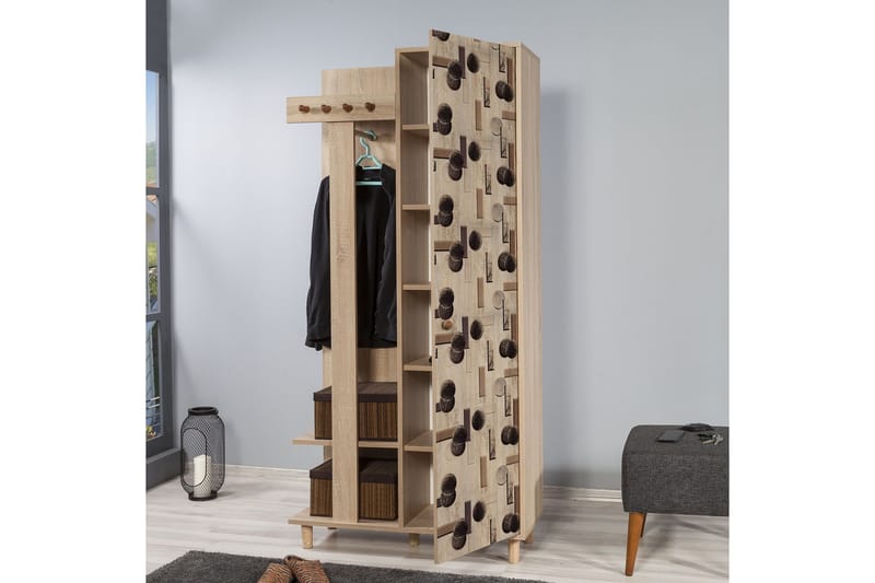 Brokind Klädförvaring 90 cm - Brun - Möbler - Hall & entré - Möbelset för hall & entré