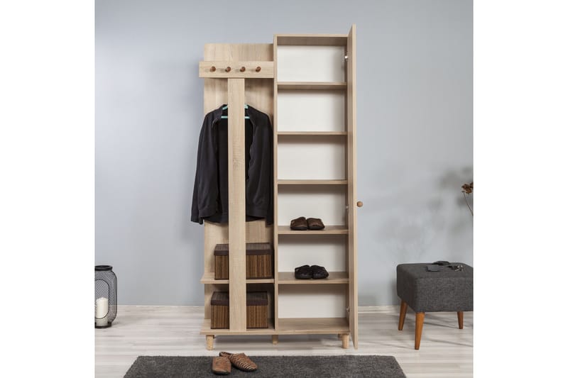 Brokind Klädförvaring 90 cm - Brun - Möbler - Hall & entré - Möbelset för hall & entré