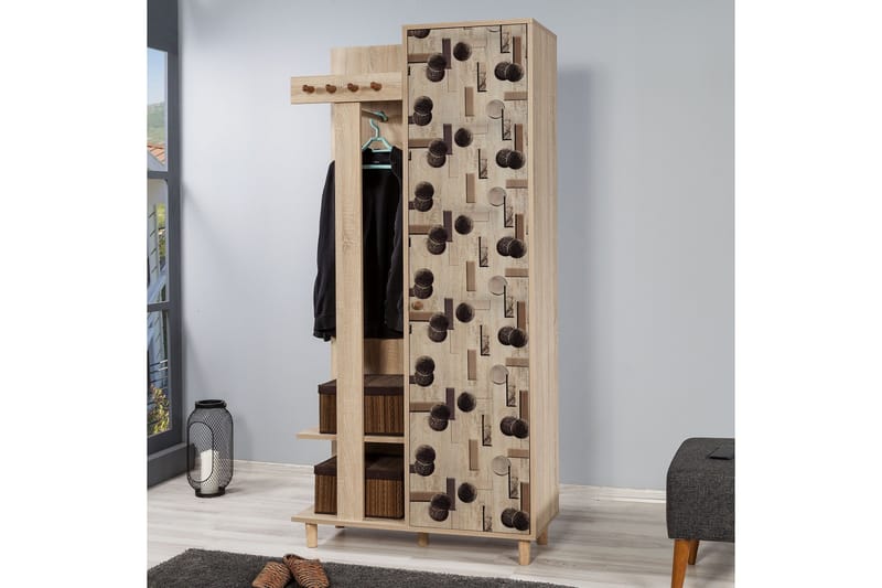 Brokind Klädförvaring 90 cm - Brun - Möbler - Hall & entré - Möbelset för hall & entré