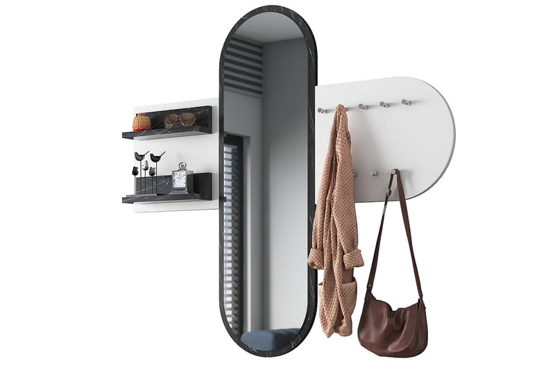 CHALAIS Hallmöbelset 120 cm Vit - Möbler - Hall & entré - Möbelset för hall & entré