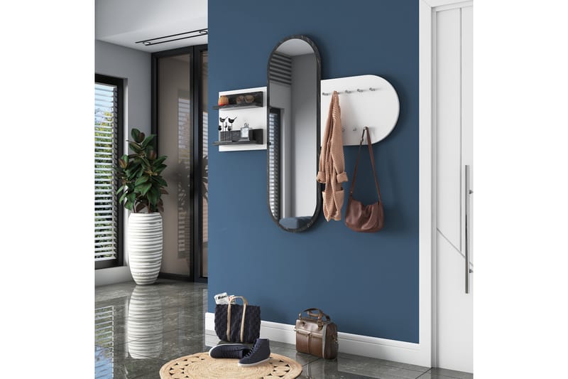 CHALAIS Hallmöbelset 120 cm Vit - Möbler - Hall & entré - Möbelset för hall & entré