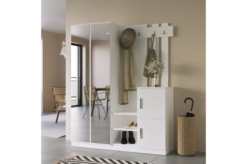 DADLES Hallmöbelset 38x147 cm Vit - Möbler - Hall & entré - Möbelset för hall & entré