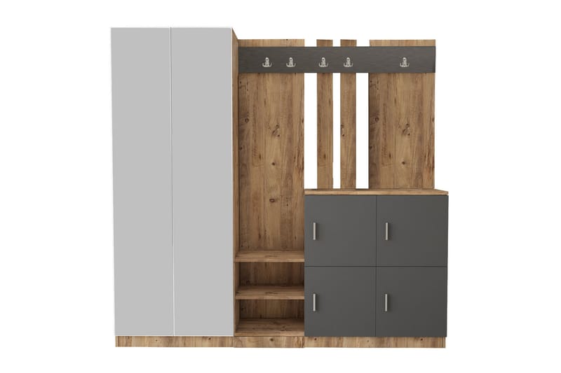 DADLES Hallmöbelset 38x187 cm Natur/Antracit - Möbler - Hall & entré - Möbelset för hall & entré