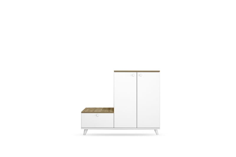 DOYRAN Hallmöbelset 120x120 cm Natur/Vit - Möbler - Hall & entré - Möbelset för hall & entré