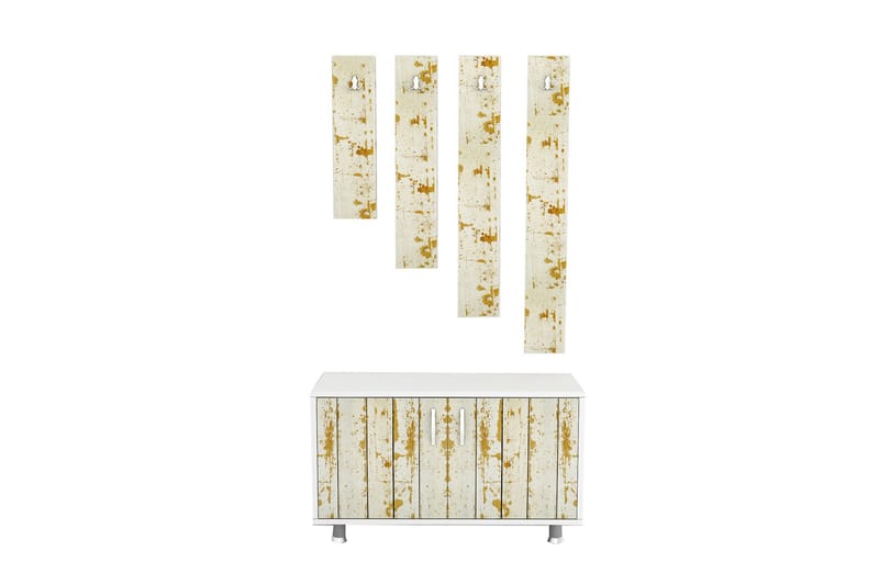 DOYRAN Hallmöbelset 50x100 cm Ljusbrun/Vit - Möbler - Hall & entré - Möbelset för hall & entré