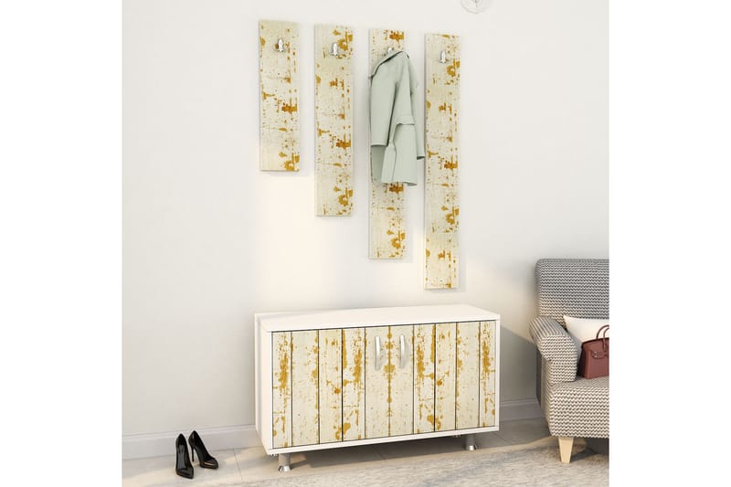 DOYRAN Hallmöbelset 50x100 cm Ljusbrun/Vit - Möbler - Hall & entré - Möbelset för hall & entré