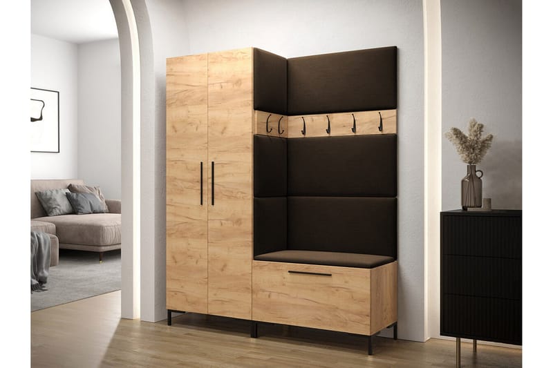 Dunvegan Hallmöbelset 158x44 cm - Mörkbrun - Möbler - Hall & entré - Möbelset för hall & entré