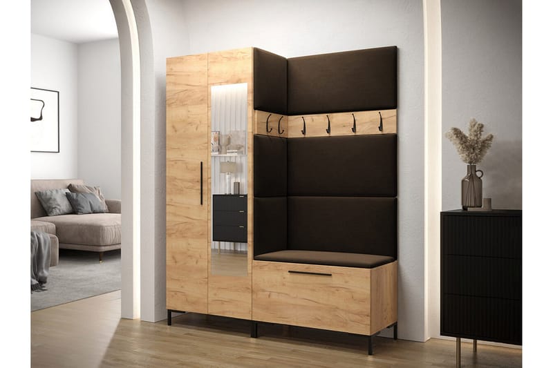 Dunvegan Hallmöbelset 158x46 cm - Mörkbrun - Möbler - Hall & entré - Möbelset för hall & entré