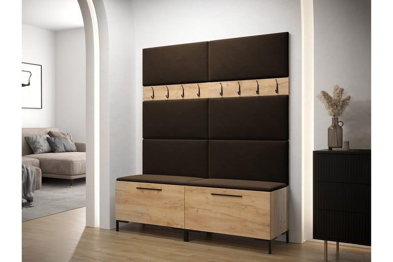 Dunvegan Hallmöbelset 168x46 cm - Mörkbrun - Möbler - Hall & entré - Möbelset för hall & entré