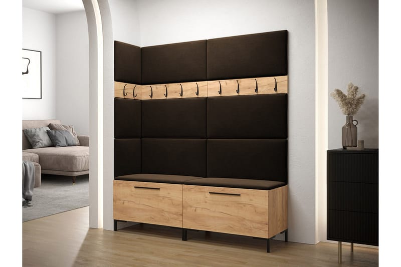 Dunvegan Hallmöbelset 168x46 cm - Mörkbrun - Möbler - Hall & entré - Möbelset för hall & entré