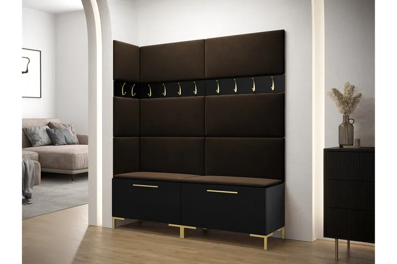 Dunvegan Hallmöbelset 168x46 cm - Svart - Möbler - Hall & entré - Möbelset för hall & entré