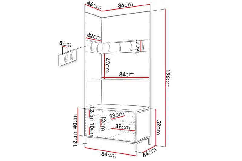 Hallförvaring - Möbler - Hall & entré - Möbelset för hall & entré